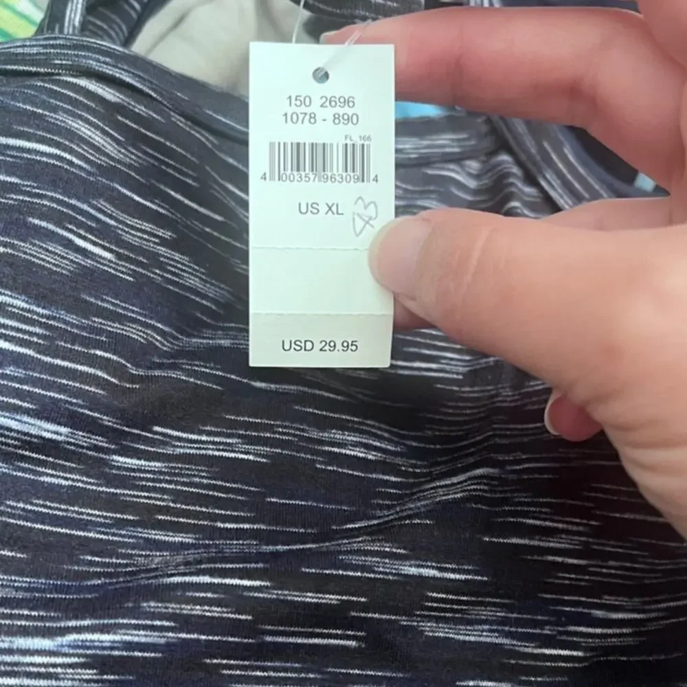 OFFLINE By Aerie Stretch Royal Navy The Hugger Ombre Racerback Sports Bra XL NWT